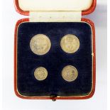 A boxed set of George VI Maundy money,