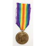 WW1 British Victory Medal to 35203 Pte N Johnson, West Riding Regt. Complete with ribbon.
