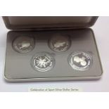 New Zealand Silver proof set of 4 "Auckland Commonwealth Games " Dollars 1989,