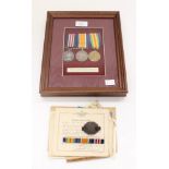 WW1 British Military Medal, British War Medal and Victory Medal to 58471 AC1 William Edward Miller,