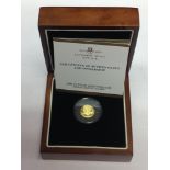 Isle of Man Gold Angel 2008 in presentation box with certificate.