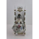 Lladro large figure of a naughty little girl 1395 "Full of Mischief" 24cms high. Excellent