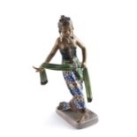 Dahl Jensen Copenhagen model of a 'Javenese Dancing girl' 23.5cms tall.Ref 1114