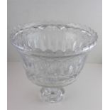 ***REOFFER HANSONS DERBY APRIL £40/£60***  Early 20th cent large cut glass punch bowl raised on a