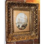 A highly decorative frame 44 x 38 cms with maritime print.