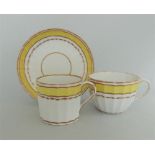 ***AWAY*** A very rare William Billingsley Trio. Decorated on white porcelain from John Rose of