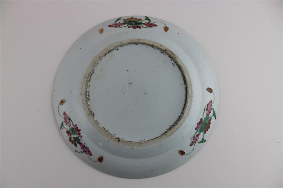 A 19th cent Chinese Canton porcelain million butterfly plate, perfect condition with some firing - Image 3 of 5