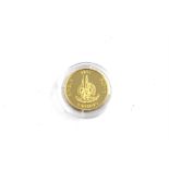 A 1997 Vanuatu 100 Vatu proof gold coin, .5833 purity, being issued to celebrate Queen Elizabeth The