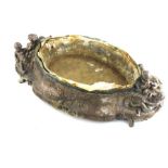 A SUSSE FRERES PARIS early silver plated table planter decorated with groups of relief cast putti /