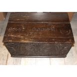 ***AWAY - RETURN TO STRATFORD APRIL*** A 17th cent wooden document coffer believed to be from Anne