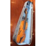 A cased Full size 4/4 French violin with internal label Bienfait