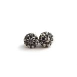 ***REOFFER HANSONS DERBY APRIL £100/£150***  A pair of diamond cluster earrings, of circular form,