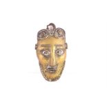 ***REOFFER HANSONS DERBY APRIL £40/£60***  A late 19th century patinated bronze African mask.