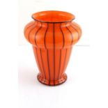 ***REOFFER HANSONS DERBY APRIL £100/£150***  1920's Powolny for LOETZ glass vase. Orange with