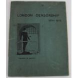 ***AWAY - LONDON***  Of Military interest. A book named "London Censorship 1914 - 1919" "Toujours en