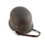 WW2 Third Reich German Army single Decal Heer M35 Stalhelm steel helmet. Complete with leather liner