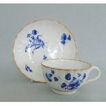 A Barr Flight Barr Worcester tea cup and saucer, of fluted form,