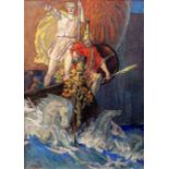 John Edgar Platt (English, 1886-1967), Neptune in his seahorse-drawn chariot,