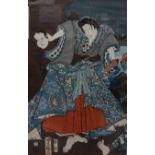 Utagawa Kunisada / Toyokuni III (1786-1865), pair of Japanese ukiyo-e colour woodblock prints,