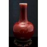 A Chinese sang de boeuf bottle vase, Qing dynasty,