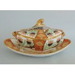 A Spode tureen cover and stand, pattern No.