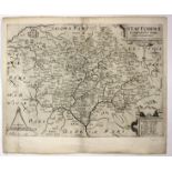 Collection of antique maps relating to Staffordshire, 17th to 19th century,