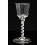 An 18th century air twist wine glass,