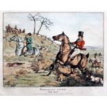 British Sporting Art / Fox Hunting Interest: Set of four 19th-century hand-coloured soft-ground