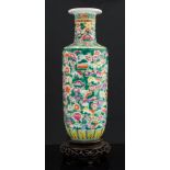 A Chinese millefiori rouleau vase, 19th century,
