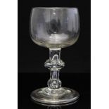 An early 18th Century mead glass, circa 1730,