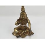 A Chinese bronze gilt seated Buddah