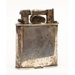 A Dunhill silver plated cigarette lighter, Ref. 143752, height approx 10.