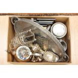 A quantity of silver plated ware to include teapot,
