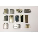 A collection of Ronson cigarette lighters, mid 20th century and later, mostly silver plated,