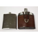 Two hip/pocket flasks