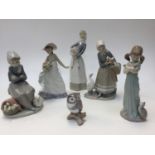 Five Lladro figurines and an Owl (6)