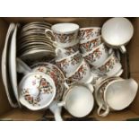A Colclough teaset, comprising six cups, six other cups, twelve saucers, twelve side plates,
