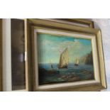 Four assorted pictures, to include two Russell Flint prints, a Pears print, a shipping oil,