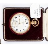 A 9ct gold Limit pocket watch, hallmark for 1922, dial diameter 43mm, total gross weight approx 91.