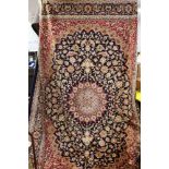 Blue ground Keshan carpet, 2.80 by 2.