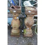 Pair of 19th Century cast iron pedestals form the Old St Marys Bridge,