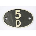 Locomotive shed plate 5D for Stoke (1)