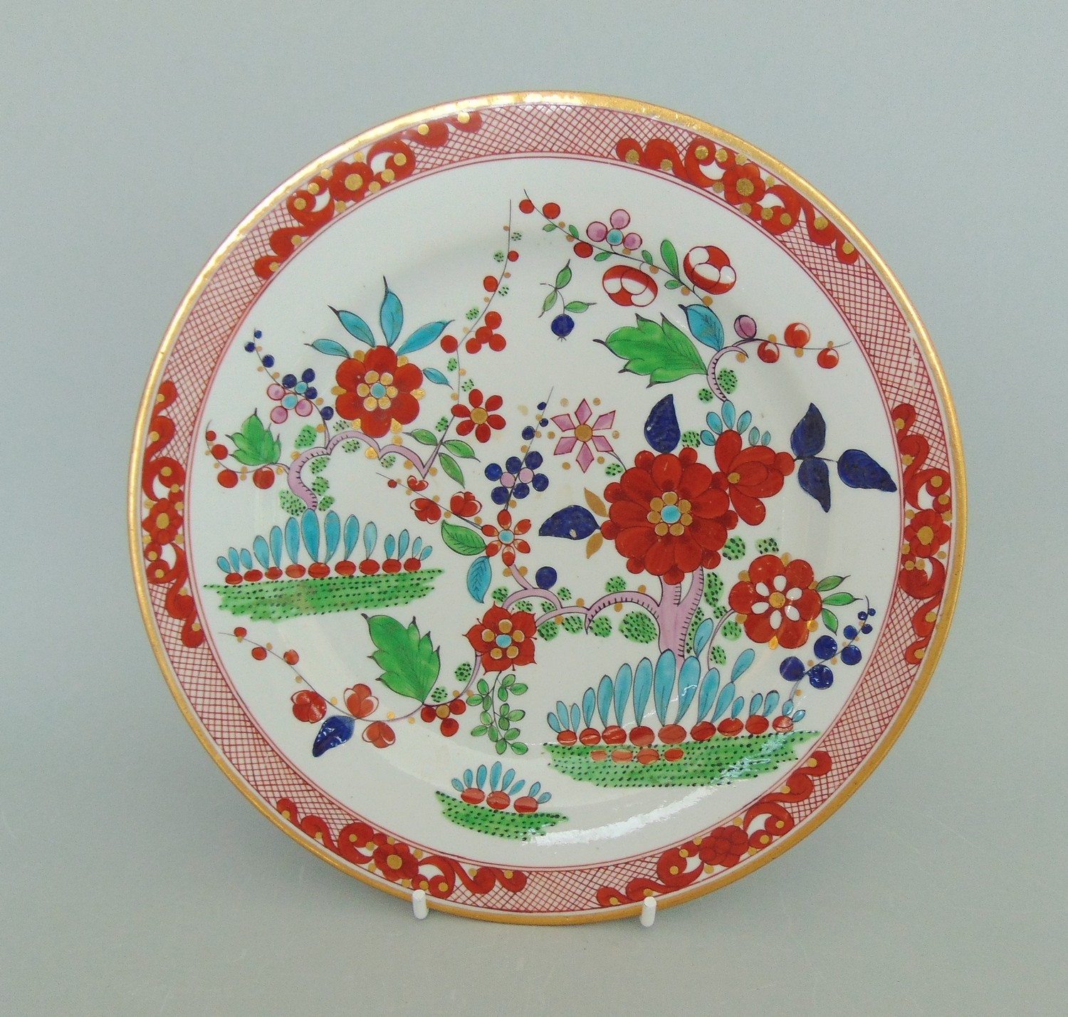 A Barr Worcester Plate Decorated in Kakiemon Style Circa 1792-1807 Incised B Size