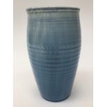 A Moorcroft blue ground ribbed vase, 1930s,