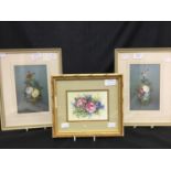 Two framed and glazed paintings, signed W.