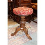 Victorian tripod piano stool