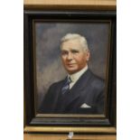 English School, early 20th Century, a portrait of a gentleman, half length wearing a tie,