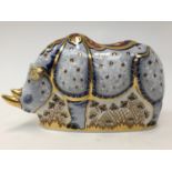 Royal Crown Derby Sinclairs White Rhino paperweight,