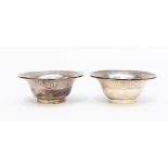 A pair of Chinese silver bowls, early 20th Century, total gross weight approx 62.4grams, 2.