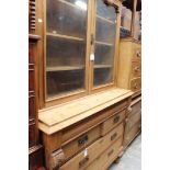 A Victorian pine bookcase